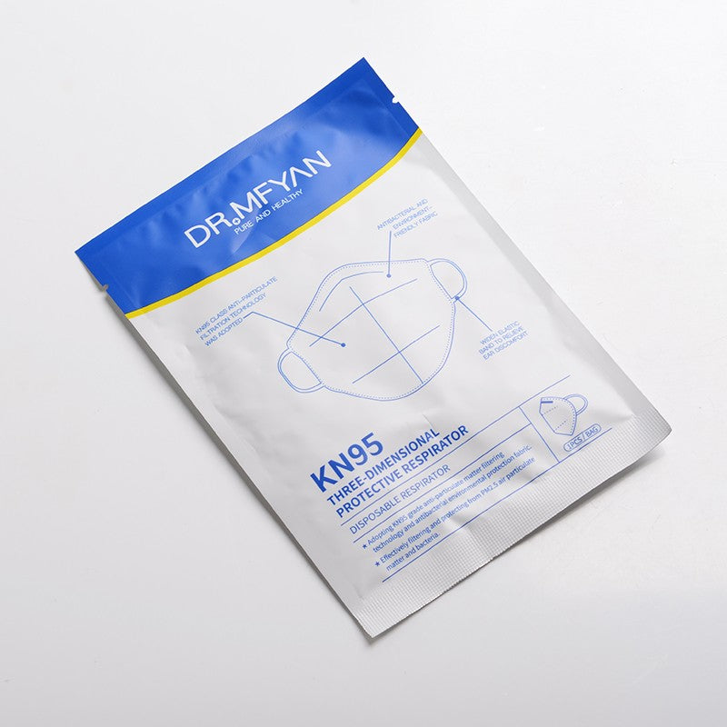 KN95 3D Protective Face Mask - Pack of 20 - Authentic Dr. Mfyan -Defence against bacteria/virus - Elle TENS Australia